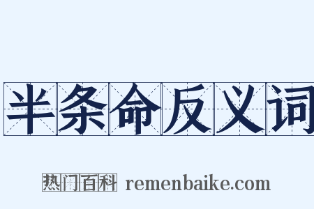 半条命反义词是什么意思的图片